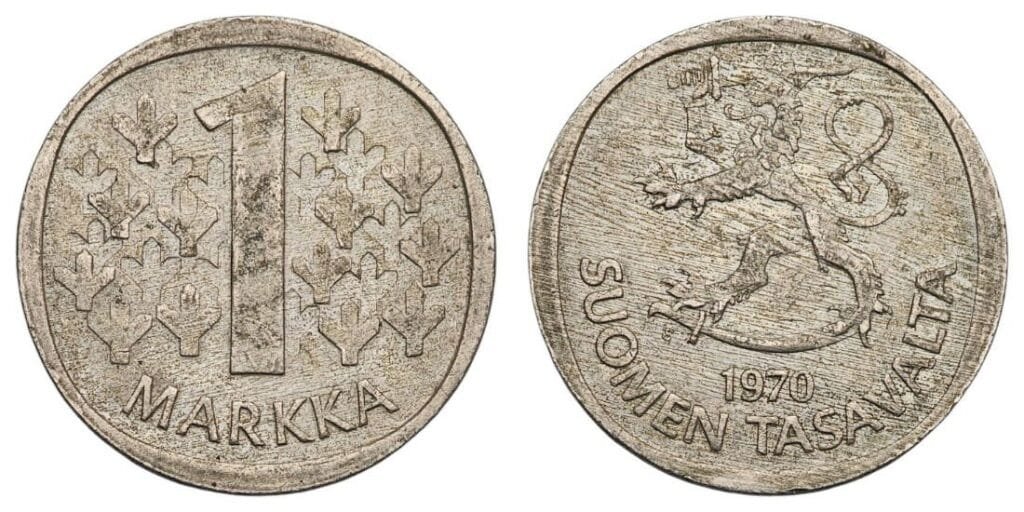 FINLAND 1 markka 1970 VF