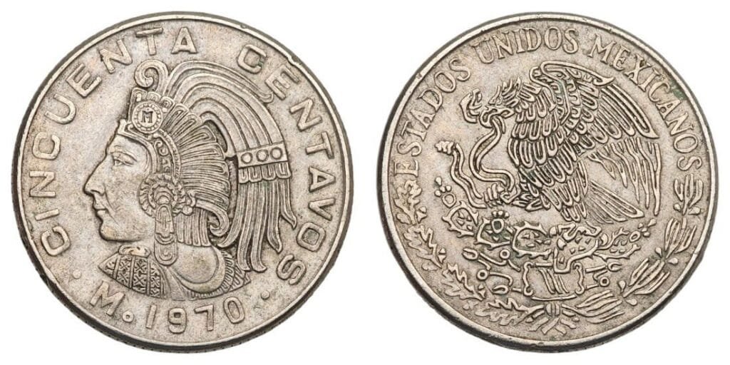 MEXICO 50 centavos 1970 VF