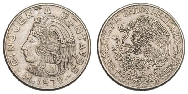 MEXICO 50 centavos 1970 VF