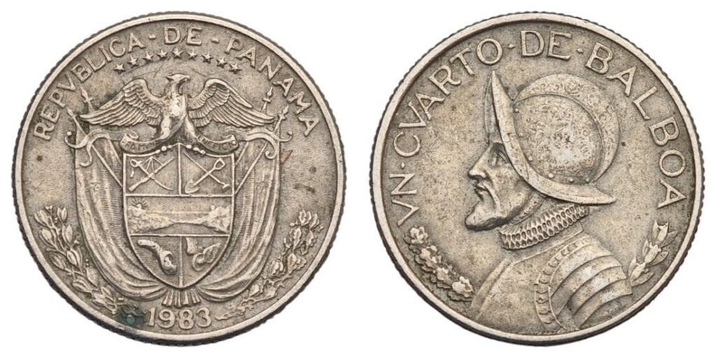 PANAMA 1/4 balboa 1983 VF