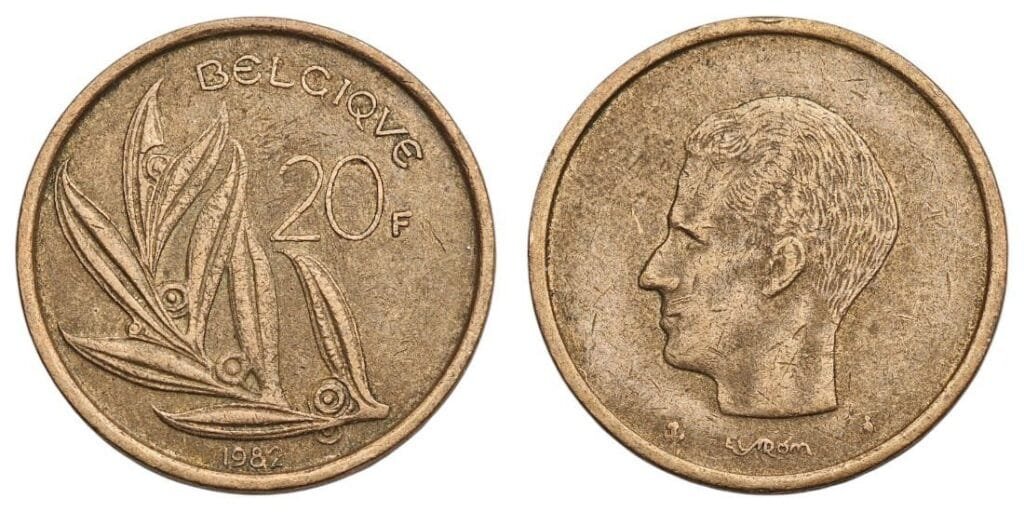 BELGIUM 20 francs 1981 / French text / VF