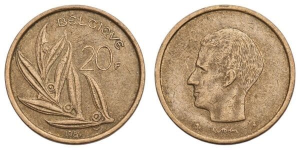 BELGIUM 20 francs 1981 / French text / VF