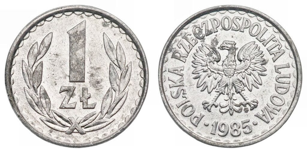 POLAND 1 zloty 1985 VF+