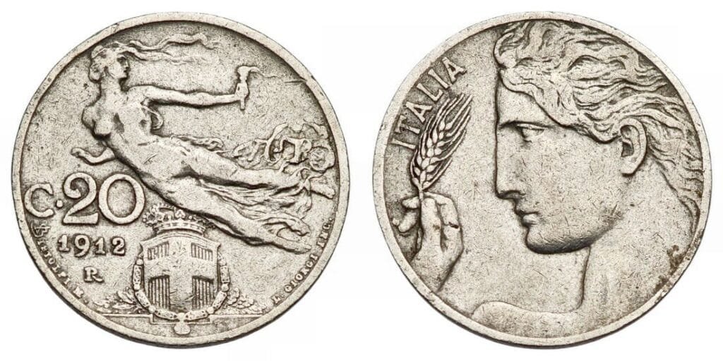ITALY 20 centesimi 1912 VF