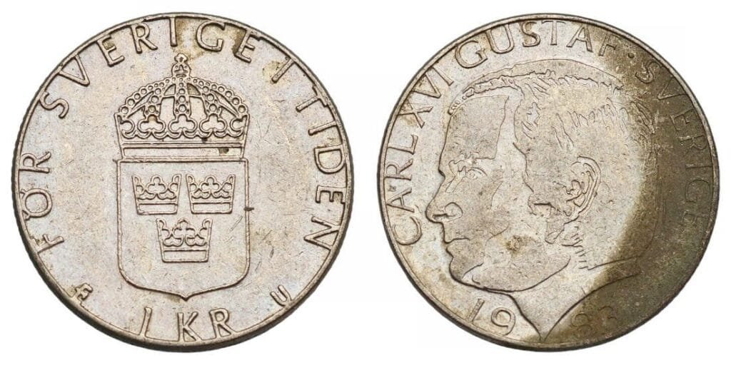 SWEDEN 1 krona 1983 VF-