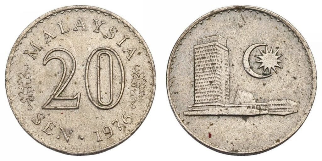 MALAYSIA 20 sen 1976 VF