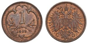 AUSTRIA 1 heller 1902 XF