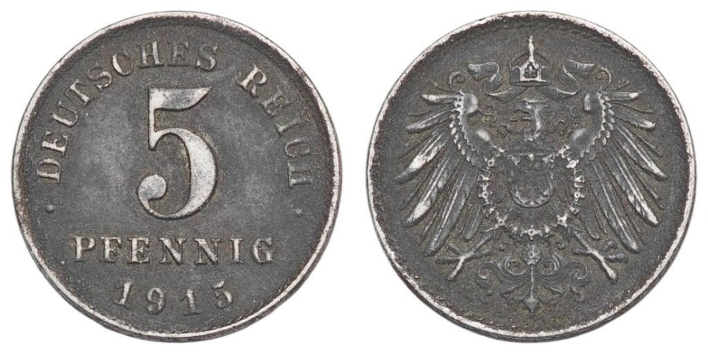 GERMANY 5 pfennig 1915 / Empire / VF
