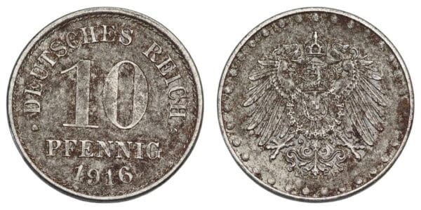 GERMANY 10 pfennig 1916 / Empire / VF-