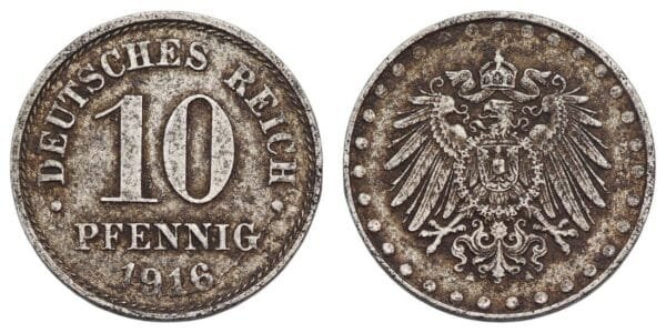 GERMANY 10 pfennig 1916 / Empire / VF-