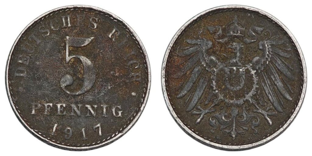 GERMANY 5 pfennig 1917 / Empire / VF-