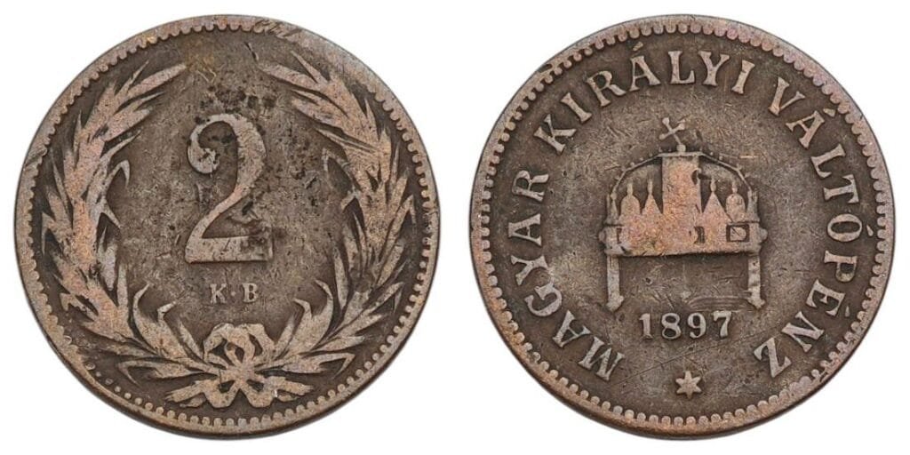 HUNGARY 2 filler 1897 F