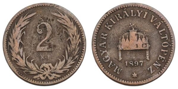 HUNGARY 2 filler 1897 F