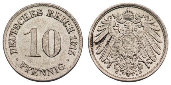 GERMANY 10 pfennig 1915 / Empire / VF