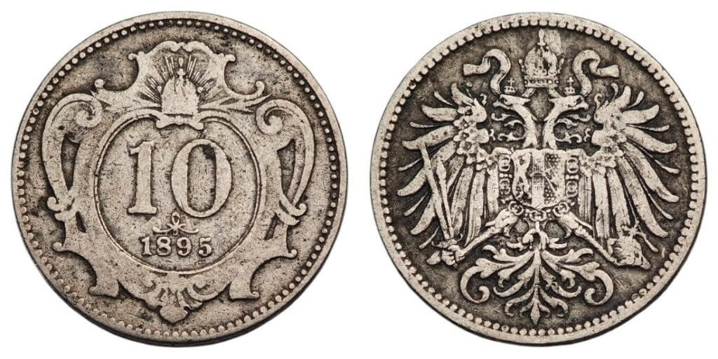 AUSTRIJA 10 helera 1895 VF