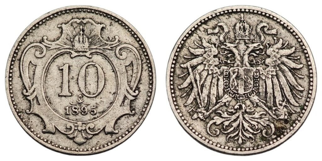AUSTRIJA 10 helera 1895 VF