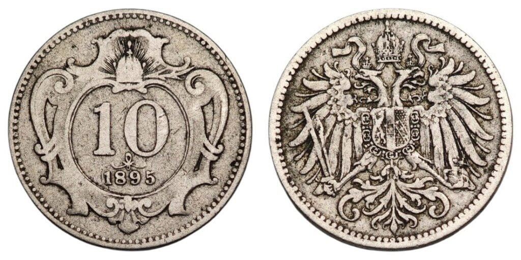 AUSTRIJA 10 helera 1895 VF