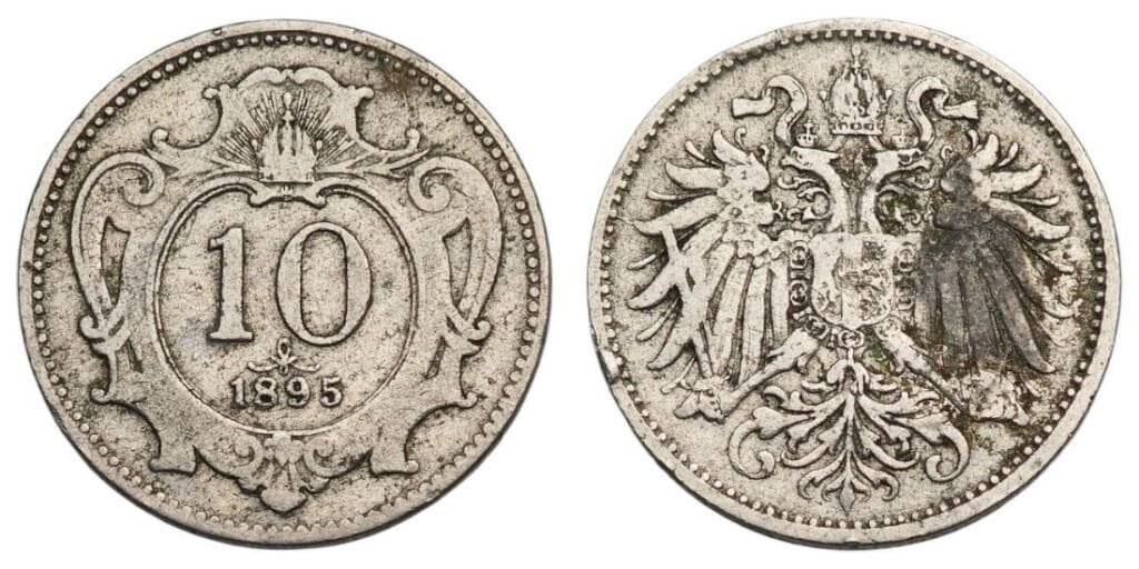 AUSTRIJA 10 helera 1895 VF