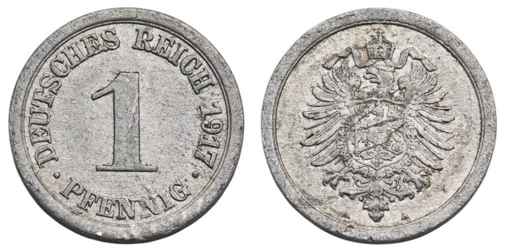 GERMANY 1 pfennig 1917A / Empire / VF
