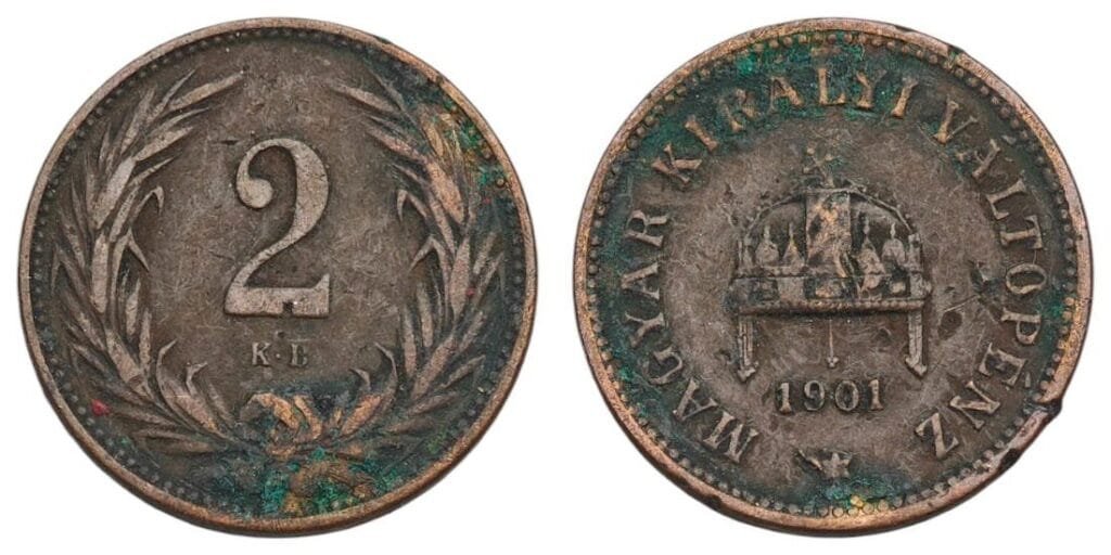 HUNGARY 2 filler 1901 VF-