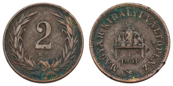 HUNGARY 2 filler 1901 VF-