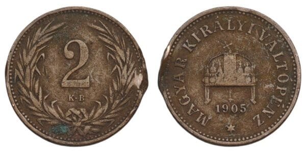HUNGARY 2 filler 1905 F