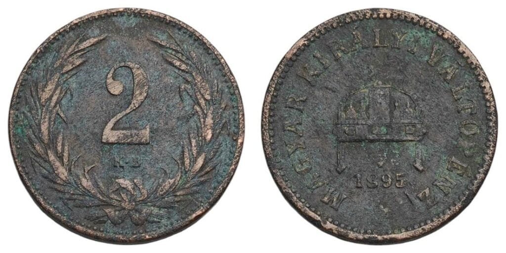 HUNGARY 2 filler 1895 F