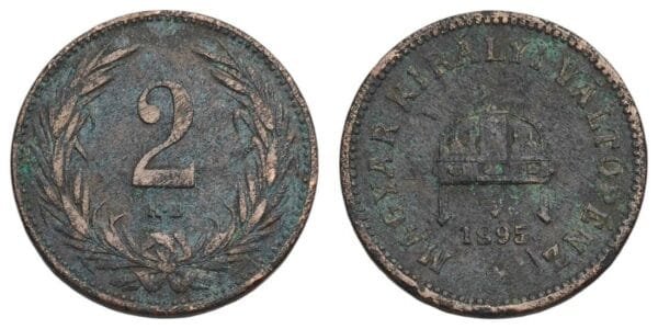HUNGARY 2 filler 1895 F