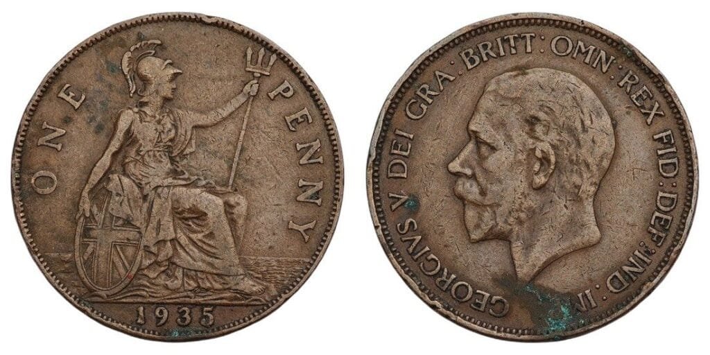 GREAT BRITAIN 1 penny 1935 VF-