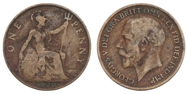 GREAT BRITAIN 1 penny 1920 F