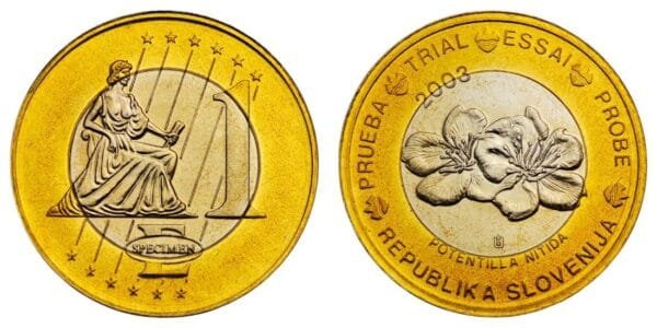 SLOVENIA 1 euro probe token 2003 / souvenir / UNC