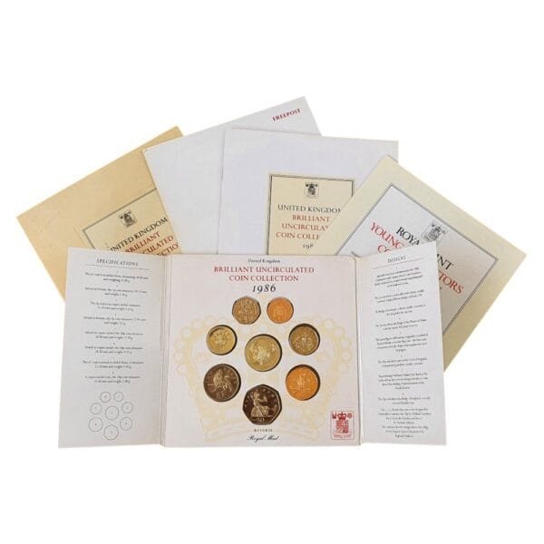 GREAT BRITAIN 1986 coins mint set BU