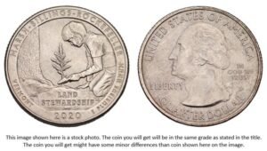 UNITED STATES OF AMERICA 1/4 dollar 2020D / Marsh-Billings-Rockefeller / Vermont / XF+