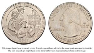UNITED STATES OF AMERICA 1/4 dollar 2017P / Ellis Island / New Jersey / XF+
