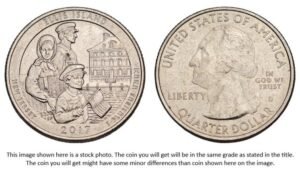 UNITED STATES OF AMERICA 1/4 dollar 2017D / Ellis Island / New Jersey / XF+