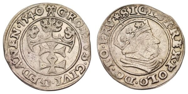 POLAND 3 groschen 1540 / Danzig / Silver / VF