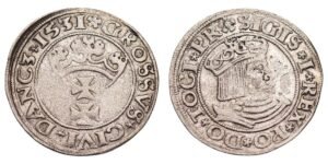 POLAND 6 groschen 1531 / Danzig / Silver / VF