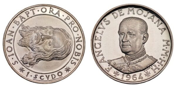 MALTA 1 scudo 1964 / Sovereign Order / St. John The Baptist / Silver / Proof