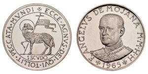 MALTA 1 scudo 1965 / Sovereign Order / Paschal lamb / Silver / Proof