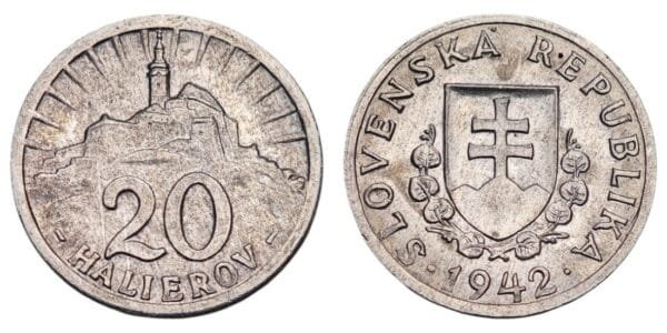 SLOVAKIA 20 halierov 1942 / WWII issue / XF+