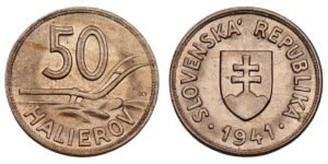 SLOVAKIA 50 halierov 1941 / WWII issue / UNC