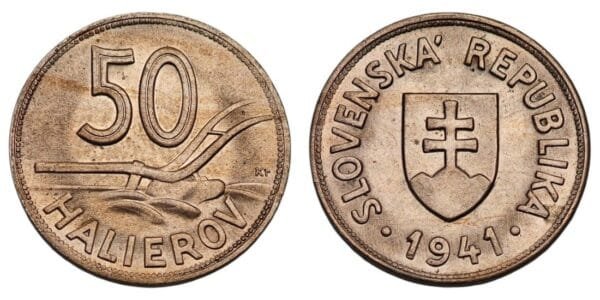 SLOVAKIA 50 halierov 1941 / WWII issue / UNC
