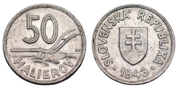 SLOVAKIA 50 halierov 1943 / WWII issue / XF