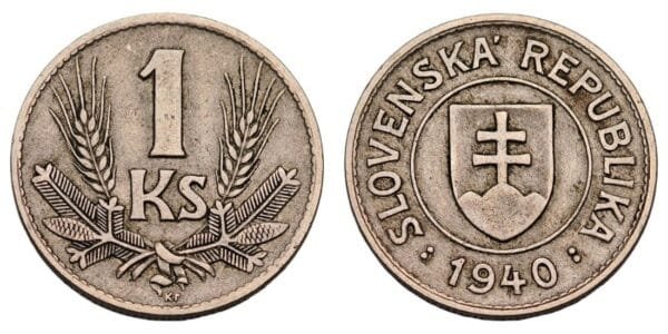 SLOVAKIA 1 koruna 1940 / WWII issue / VF