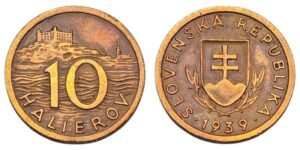 SLOVAKIA 10 halierov 1939 / WWII issue / VF+