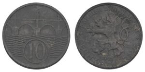 BOHEMIA AND MORAVIA 10 haleru 1942 / WWII issue / VF
