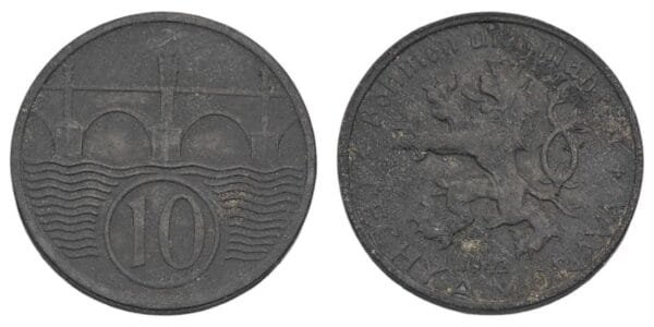 BOHEMIA AND MORAVIA 10 haleru 1942 / WWII issue / VF