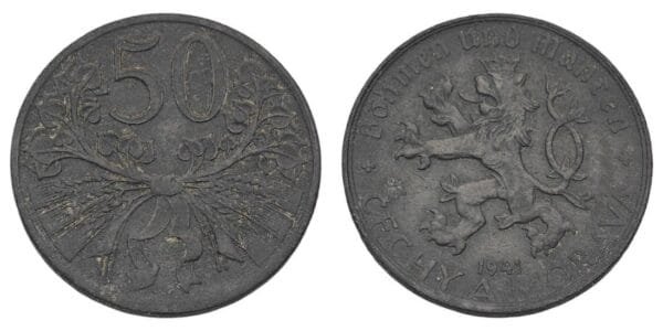 BOHEMIA AND MORAVIA 50 haleru 1941 / WWII issue / VF