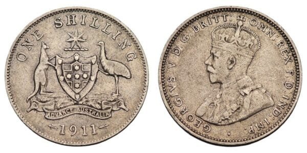 AUSTRALIA 1 shilling 1911 / Silver / VF
