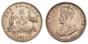 AUSTRALIA 1 shilling 1917 / Silver / VF+